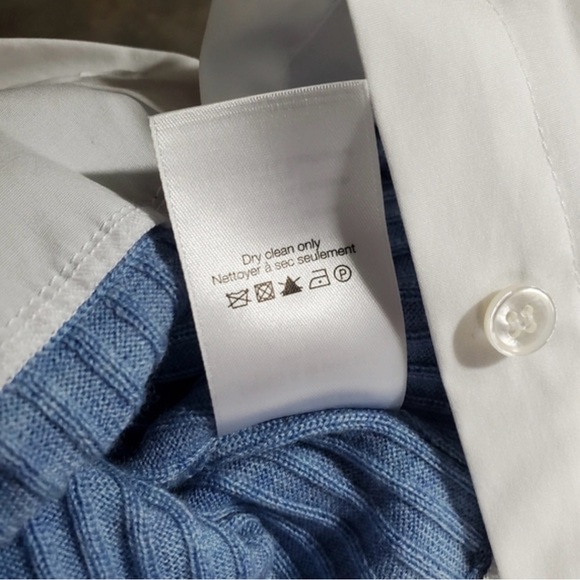 Veronica Beard Lydia Mixed Media V-Neck Pullover in Blue - Picture 9 of 9